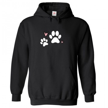 Dog Paws Unisex Classic Kids and Adults Pullover Hoodie for Dog Lovers